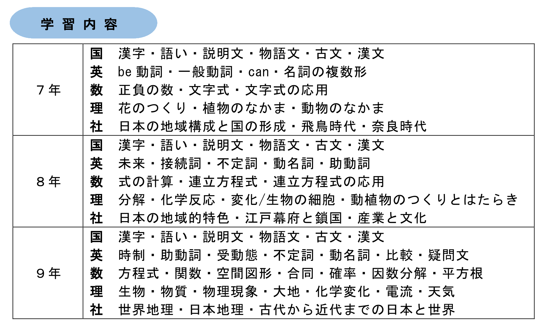 谷田部校夏期講習2024単元_集団_中学生